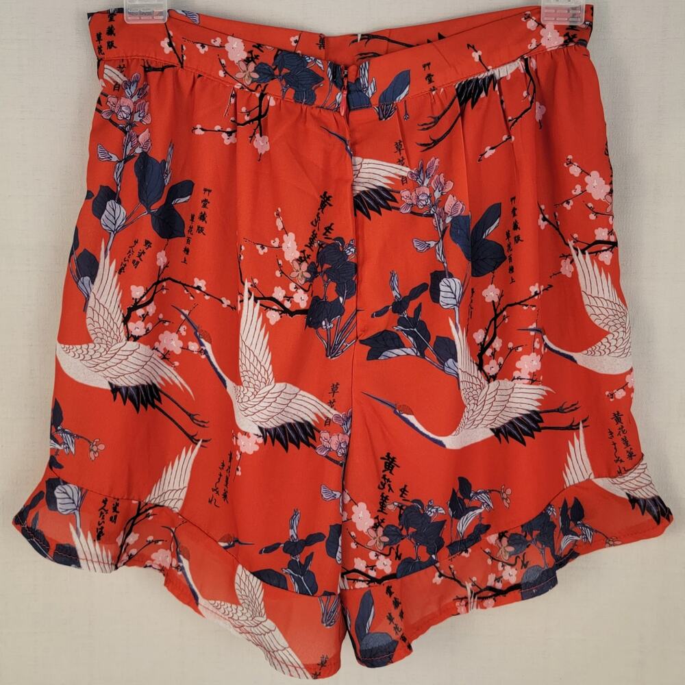 Missguided Japanese Crane Birds Shorts